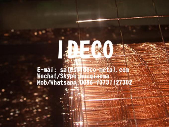 Self-Colour Copper Washed Welded Wire Mesh Rolls, Fine Copper Coated Industrial Welded Mesh Sheets