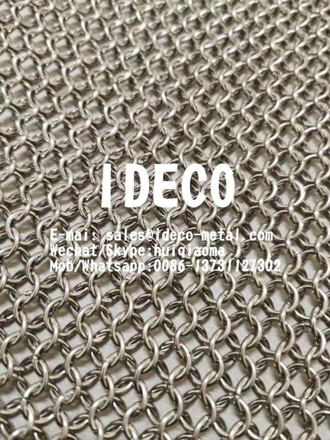 Stainless Steel Chainmail Cover for Meat Fish Baking, SS Ring Mesh Chain Mail for Oven & BBQ