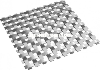 China Square 25 Decorative Metal Mesh,Basket Weave Flat Wire Mesh for Facade Claddings supplier