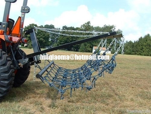 China 8FT Chain Harrow Landscape Lawn Drag Arena ATV Rake,Flexible Pasture Harrow with Drawbar supplier